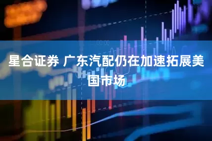 星合证券 广东汽配仍在加速拓展美国市场